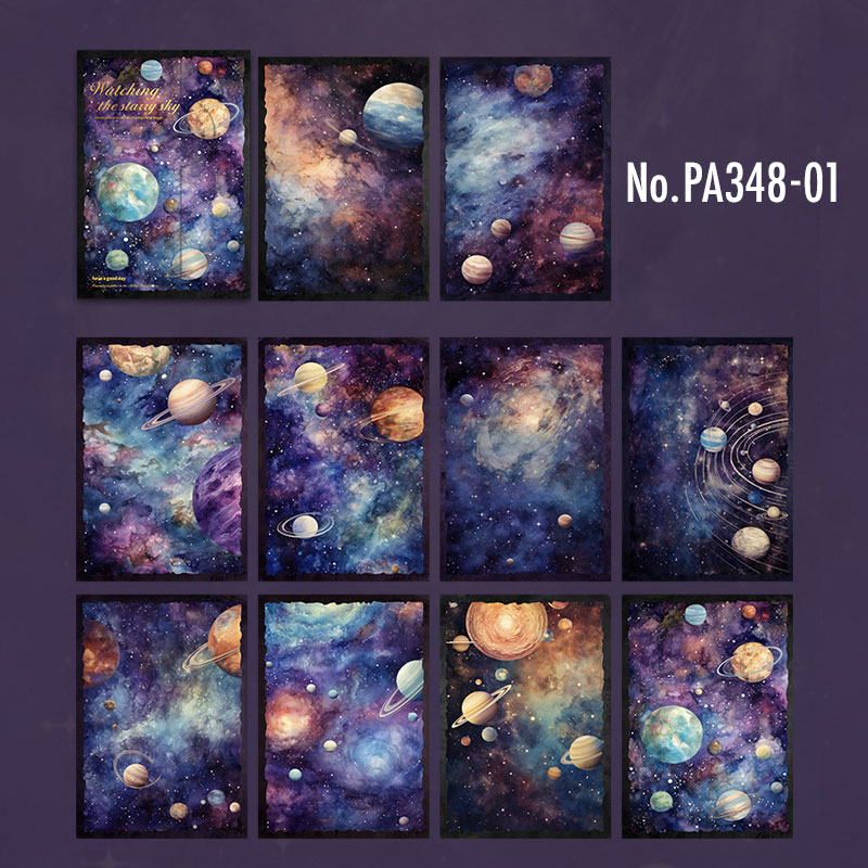 コラージュ 素材 デザイン ペーパー 宇宙 月 星 惑星 夜空 ジャンク