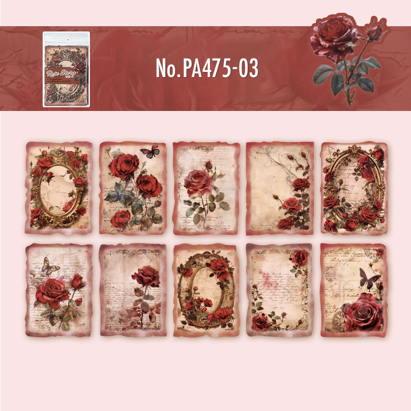 コラージュ 素材 デザイン ペーパー 薔薇 バラ ローズ 花 ジャンク