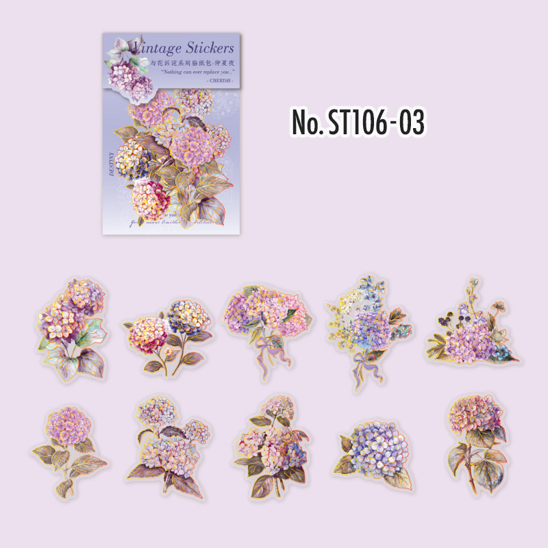 コラージュ 素材 シール 花 フラワー ジャンクジャーナル アンティーク