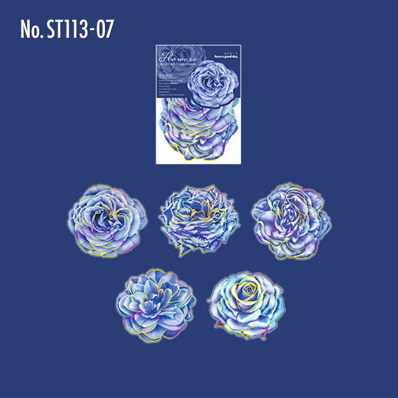 コラージュ 素材 シール 花 フラワー 薔薇 ローズ ジャンクジャーナル