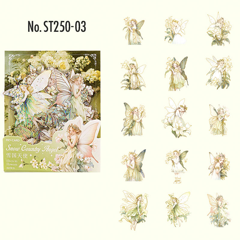 コラージュ 素材 シール 花 妖精 フラワー フェアリー ジャンク