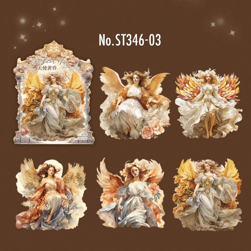 コラージュ 素材 シール 天使 エンジェル 翼 人物 女性 ジャンク