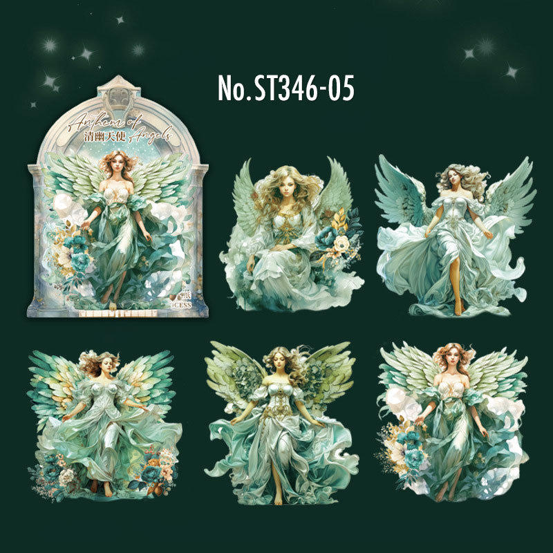 コラージュ 素材 シール 天使 エンジェル 翼 人物 女性 ジャンク