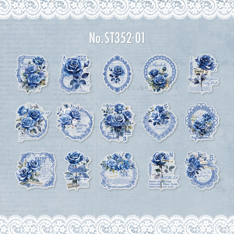 コラージュ 素材 シール バラ ローズ 紫陽花 アジサイ 花 ジャンク