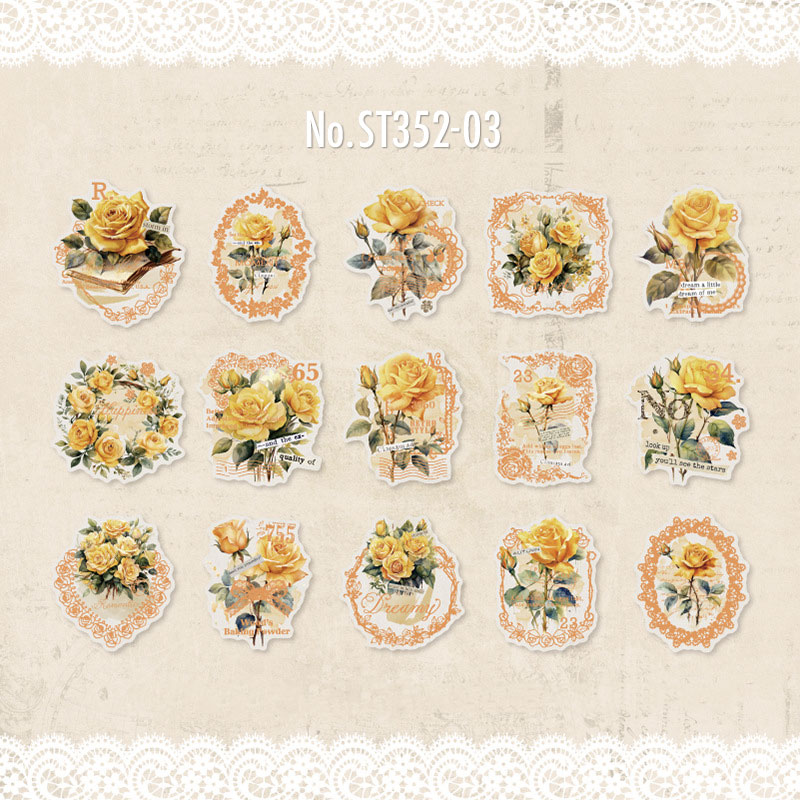 コラージュ 素材 シール バラ ローズ 紫陽花 アジサイ 花 ジャンク