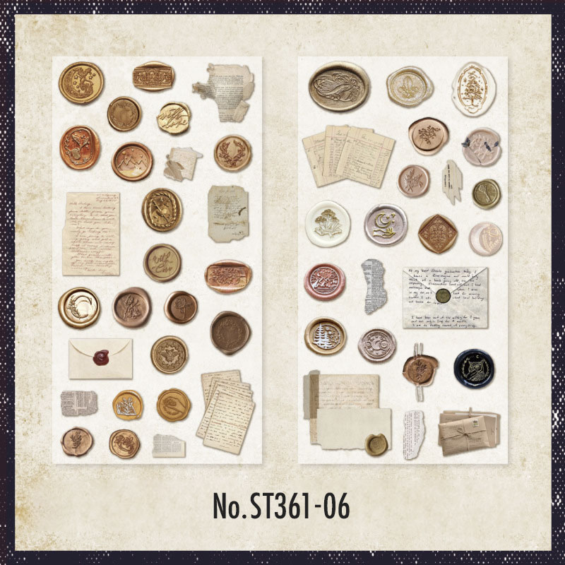 コラージュ 素材 シール ボタン クリップ 鍵 リボン ジャンク