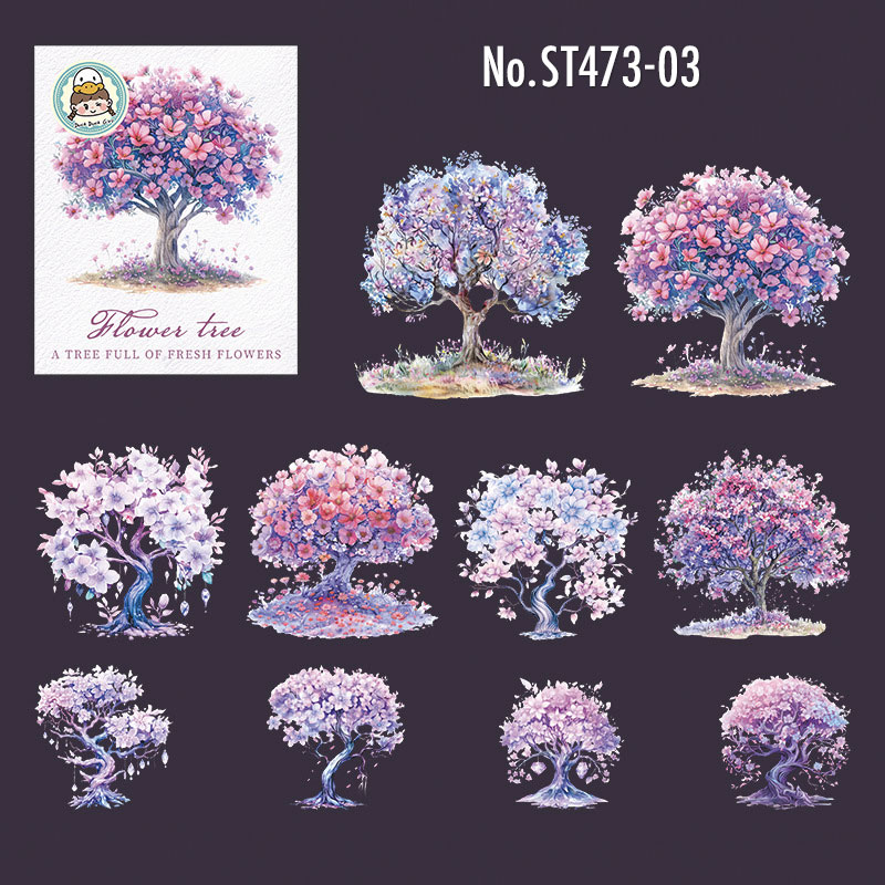 コラージュ 素材 シール 花 木 フラワー 樹木 ジャンク