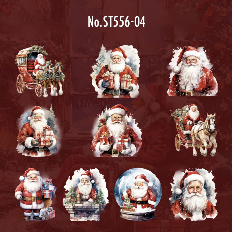 コラージュ 素材 シール クリスマス ツリー リース ケーキ