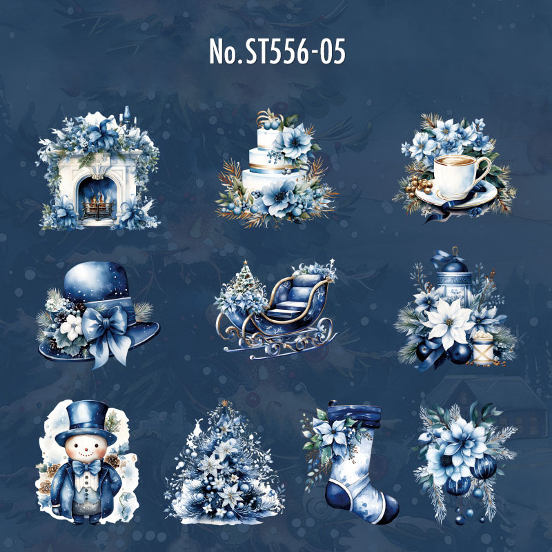 コラージュ 素材 シール クリスマス ツリー リース ケーキ