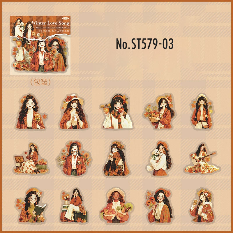 コラージュ 素材 シール 人物 女性 女の子 おしゃれ ファッション 手帳