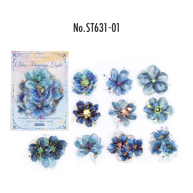 コラージュ 素材 シール 花 桜 梅 桃 青い花 フラワー ジャンク