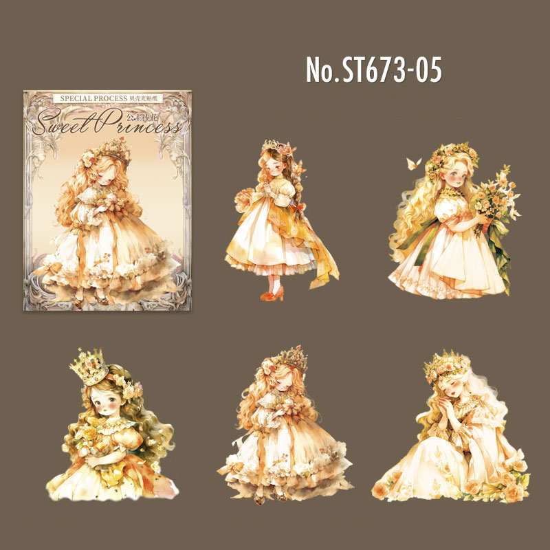 ST673 人物 女の子 女性 ドレス プリンセス PET コラージュ素材