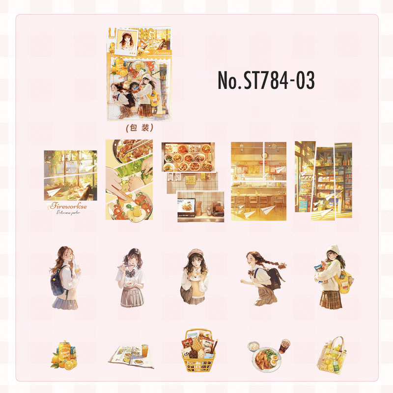 ST784 人物 女性 女の子 学校 部活 勉強 制服 高校生 コラージュ素材