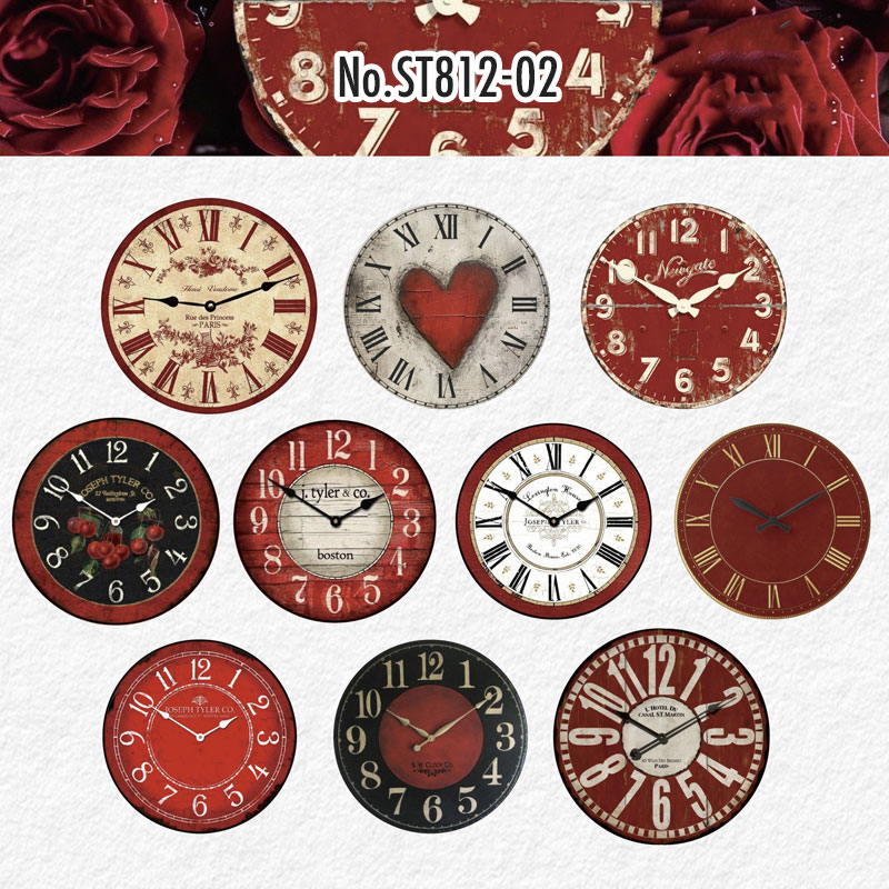 ST812 時計 文字盤 レトロ アンティーク ヴィンテージ コラージュ 素材