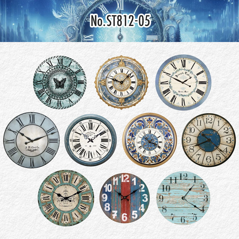 ST812 時計 文字盤 レトロ アンティーク ヴィンテージ コラージュ 素材