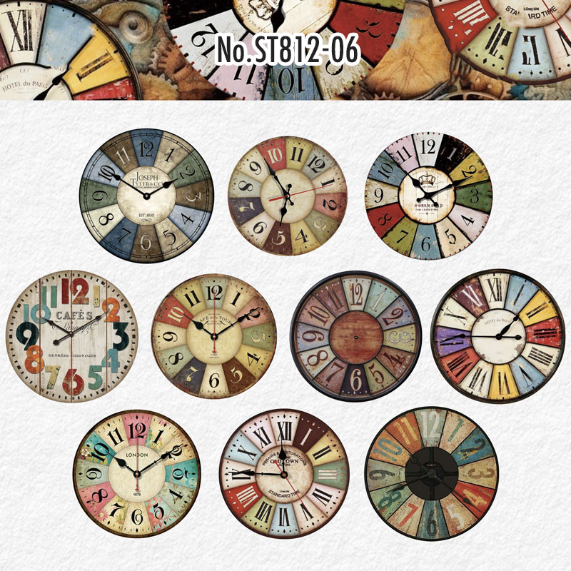 ST812 時計 文字盤 レトロ アンティーク ヴィンテージ コラージュ 素材