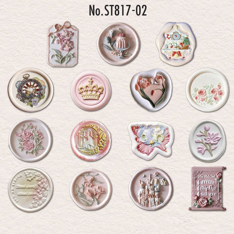 ST817 シーリングスタンプ シール 封蝋 手紙 コラージュ素材
