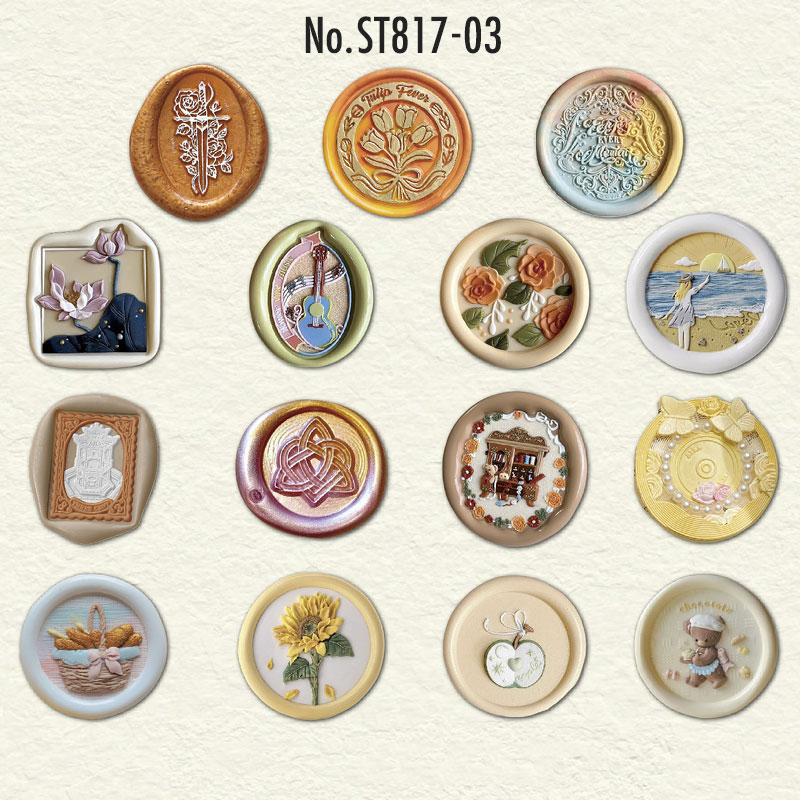 ST817 シーリングスタンプ シール 封蝋 手紙 コラージュ素材