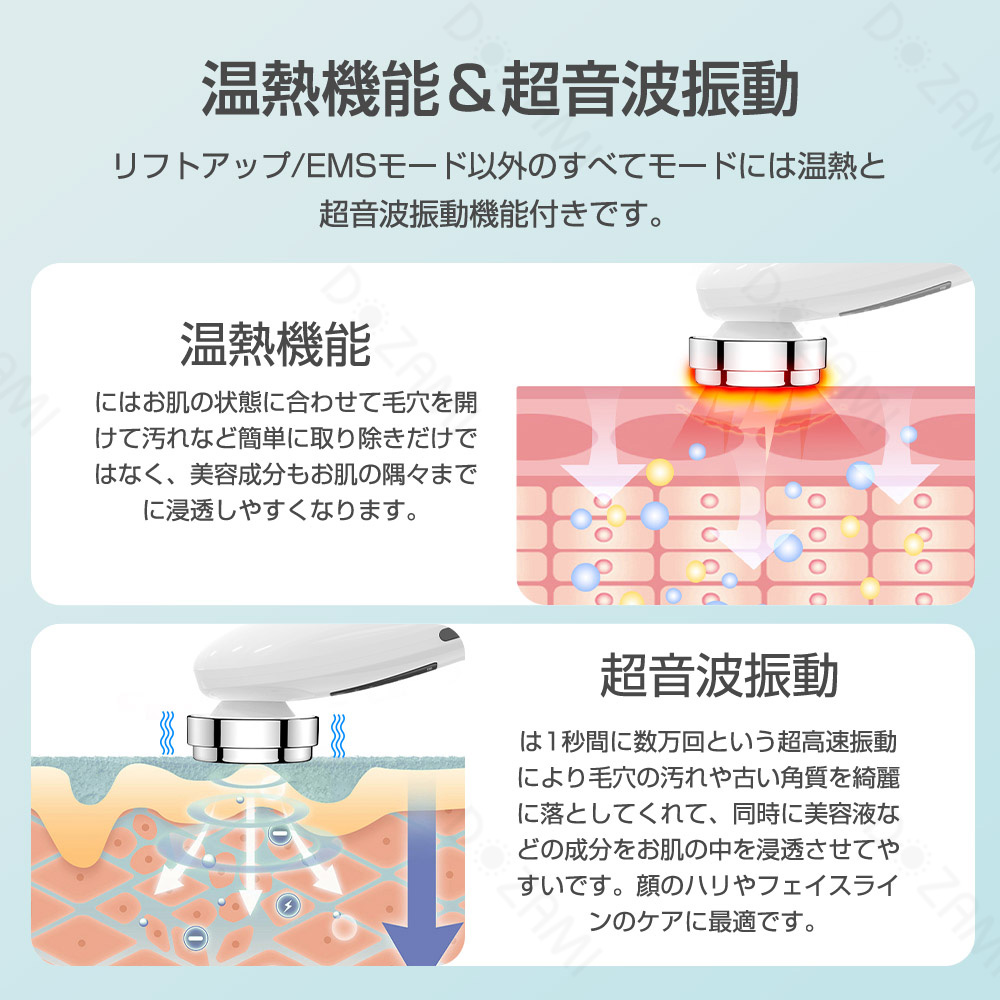 【母の日人気ギフト】超音波美顔器 1台多役 フェイスケア 目元ケア 