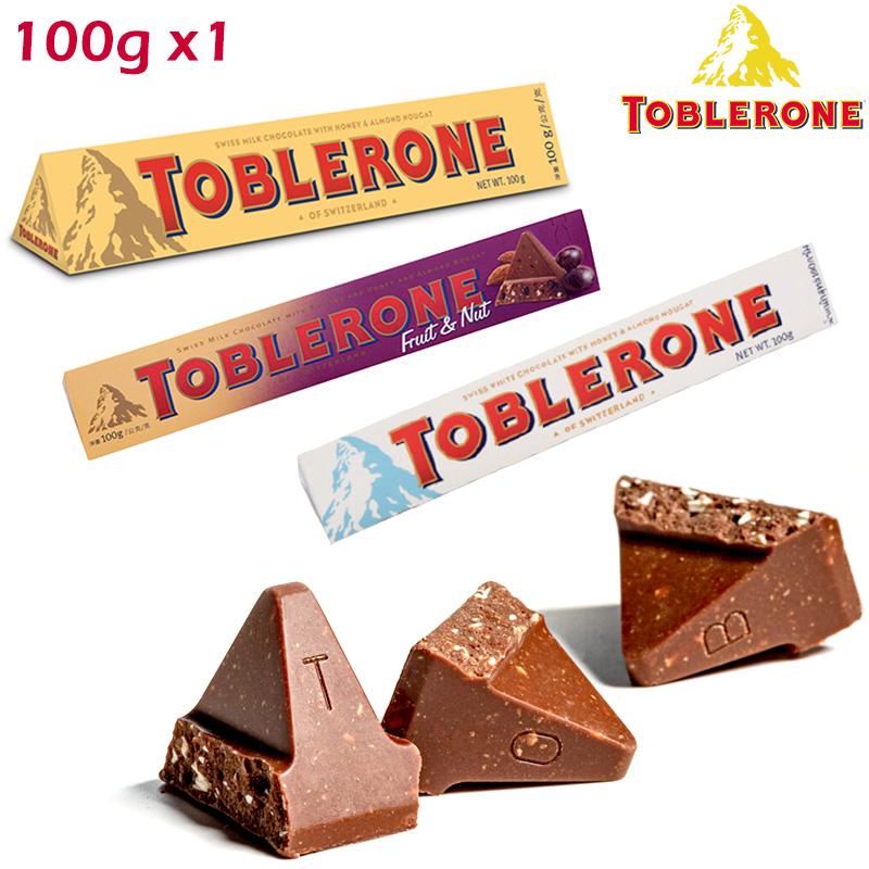 トブラローネ 100g×1個 チョコ ホワイト ミルク フルーツ＆ナッツ TOBLERONE スイスみやげ スイス土産 輸入菓子 夏季クール