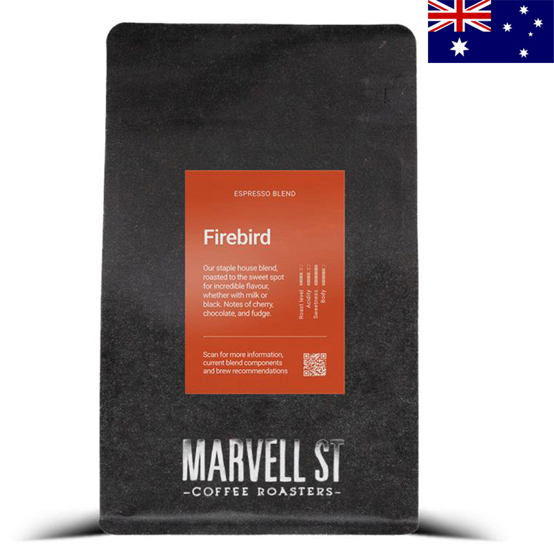 Marvell Street Coffee マーベルストリートコーヒー FIREBIRD ファイヤーバード 250g エスプレッソブレンド 挽豆 粉コーヒー グラウンド オーストラリアみやげ