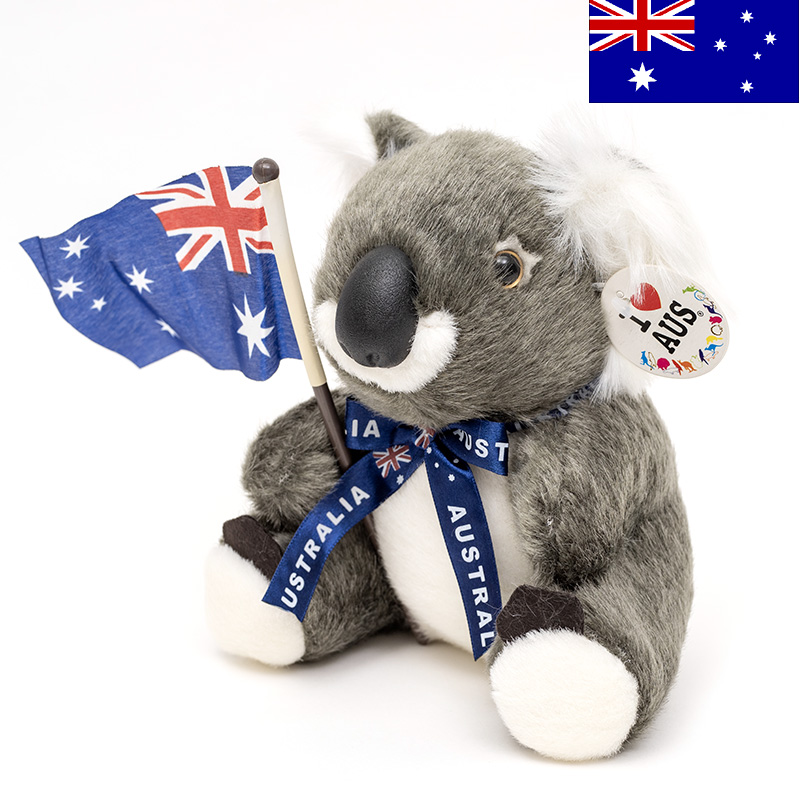 フラッグコアラ ぬいぐるみ 高さ18cm koala おみやげ オーストラリア 