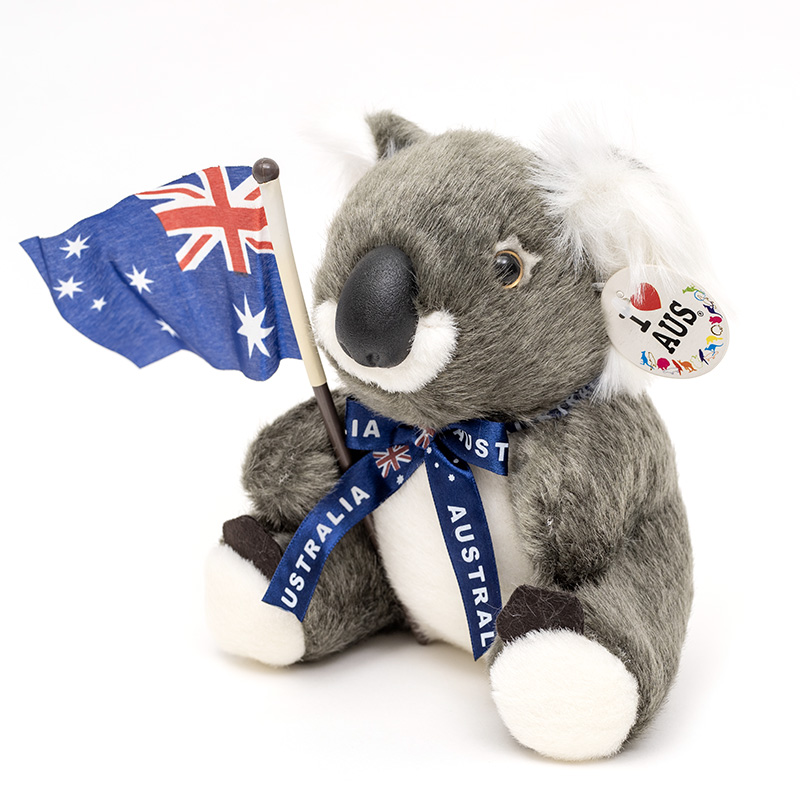 フラッグコアラ ぬいぐるみ 高さ18cm koala おみやげ オーストラリアみやげ オーストラリア土産 海外 輸入