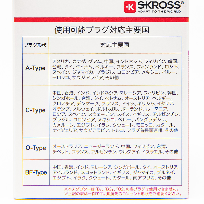 SKROSS MUV MICRO 変換プラグ 海外対応電源アダプタ 220か国対応