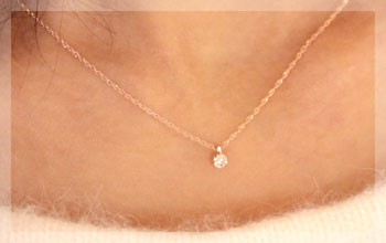 ダイヤモンド ネックレス レディース 18金 18k K18 一粒 0.15カラット