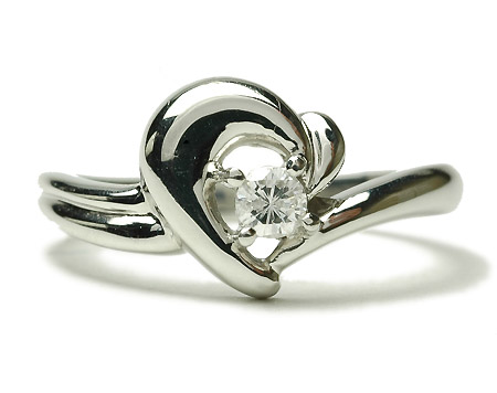 ダイヤモンドリング レディース 指輪 18金 18k K18 ゴールド グリーン