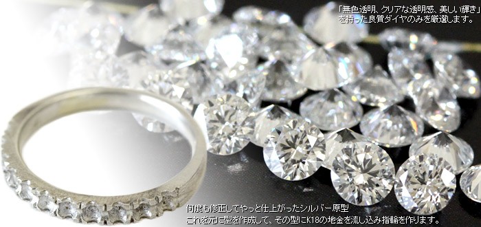 指輪 リング エタニティリング ダイヤモンド 0.2ct レディース 18金