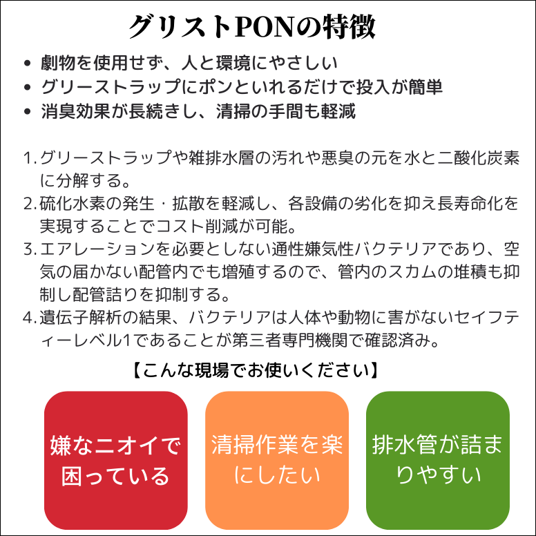 グリストPon 20錠入り グリーストラップ 保守管理 消臭剤 悪臭 防止