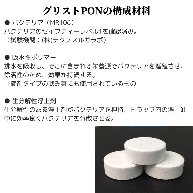 グリストPon 20錠入り グリーストラップ 保守管理 消臭剤 悪臭 グリストPon 20錠入り グリーストラップ 保守管理 消臭剤 悪臭