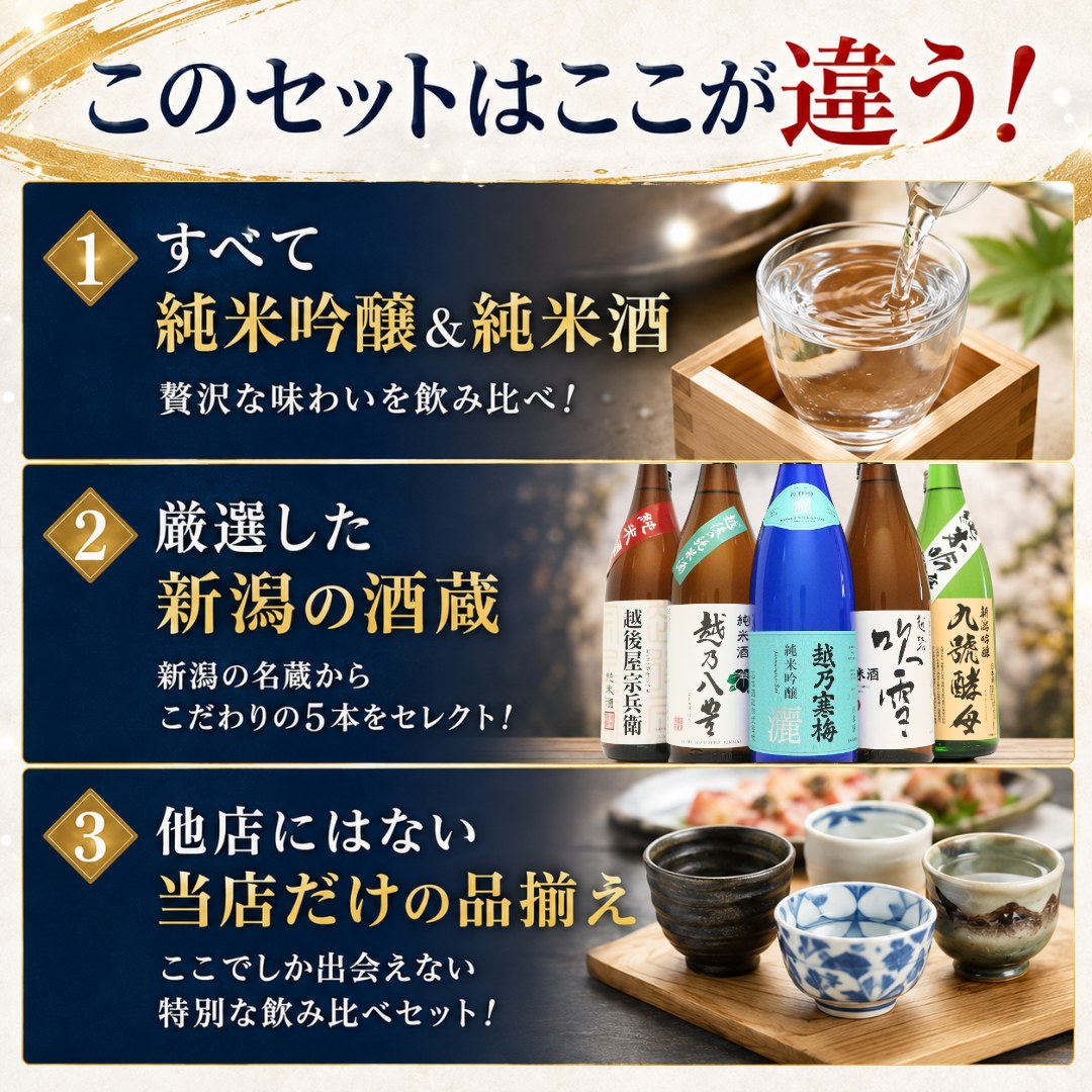 敬老の日 夏ギフト 日本酒 飲み比べ セット 越乃寒梅 灑入り 純米酒 純米吟醸 1800ml 5本(豪華版) | 越乃寒梅 灑 | 02