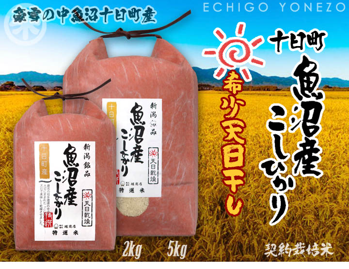コシヒカリ 新米 令和7年産 天日干し 中魚沼 十日町産コシヒカリ 5kg