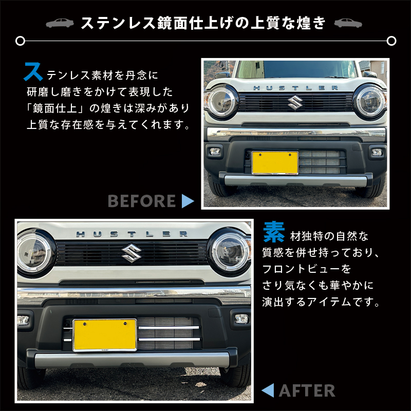 スズキハスラー マツダフレアクロスオーバー凹部分スムージングフロントグリル スズキハスラー マツダフレアクロスオーバー凹部分スムージング