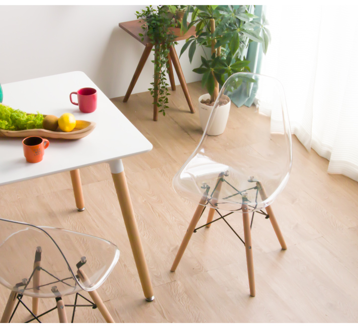 イームズ チェア ダイニングチェア 2脚入り 透明 おしゃれ ミッド