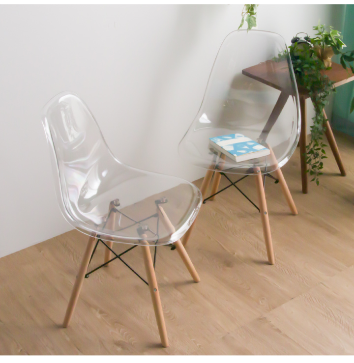 イームズ チェア ダイニングチェア 2脚入り 透明 おしゃれ ミッド