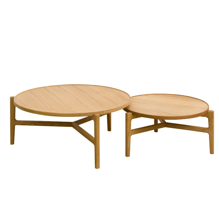 丸テーブル センターテーブル 90 70 セット おしゃれ 天然木 丸形 円型 ローテーブル｜eckagudepo｜02