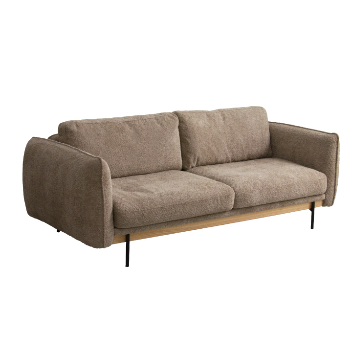 ソファ ファブリック 3人掛け ソファー 幅202 おしゃれ 木製フレーム