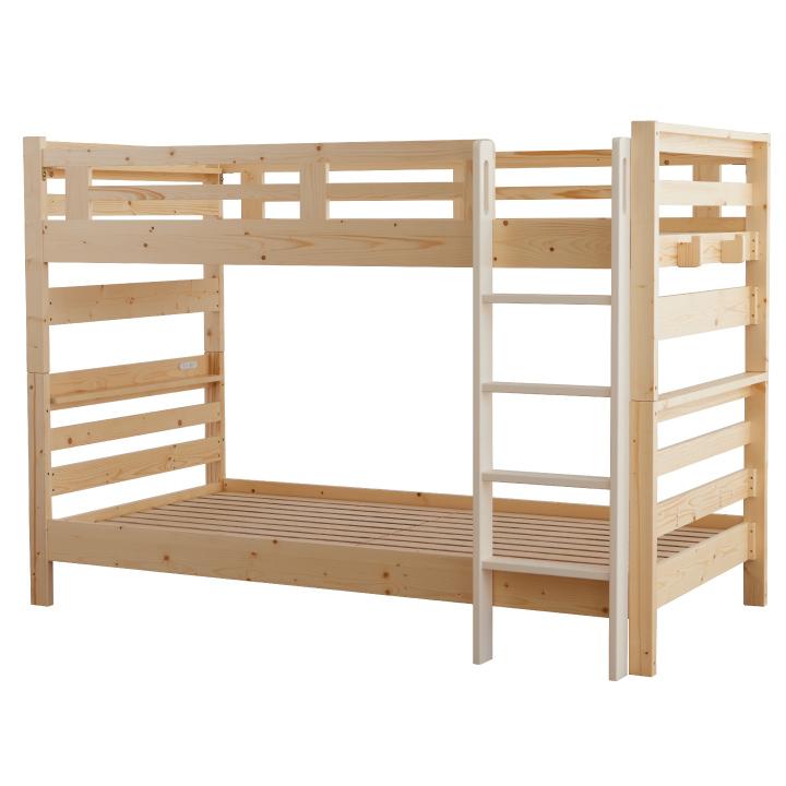 2段ベッド 二段ベッド 木製2段ベッド ナチュラル 木製 おしゃれ すのこベッド 天然木 シンプル かわいい 北欧｜eckagudepo｜04