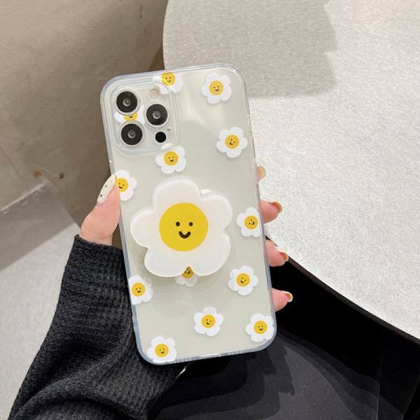 SOFT SEOUL★韓国★人気 BEBE FLOWER CASE [WHITE] 携帯ケース CASEPHOLIC iPhone13 ケース iPhone12 iPhone11 iphone se mini