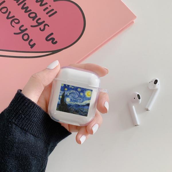 airpods pro ケース 韓国 第3世代 第2世代 tpu 名画 絵画 ゴッホ