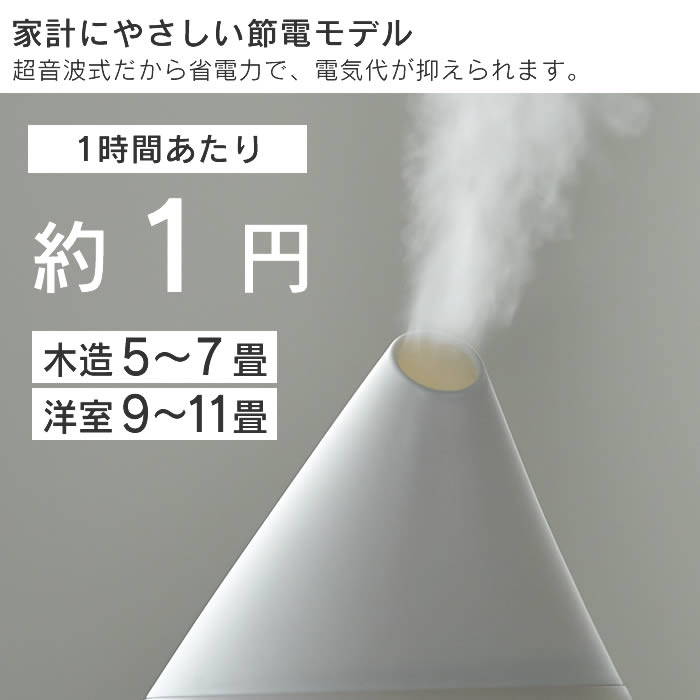 超音波式アロマ加湿器 SHZUKU Topfill しずく トップフィル ホワイト
