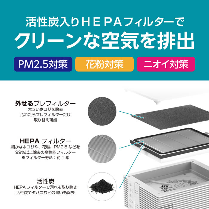 DOSHISHA（ドウシシャ） 薄型空気清浄機 ホワイト APA-081WH