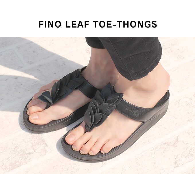 fitflop フィットフロップ FINO LEAF TOE-THONGS サンダル