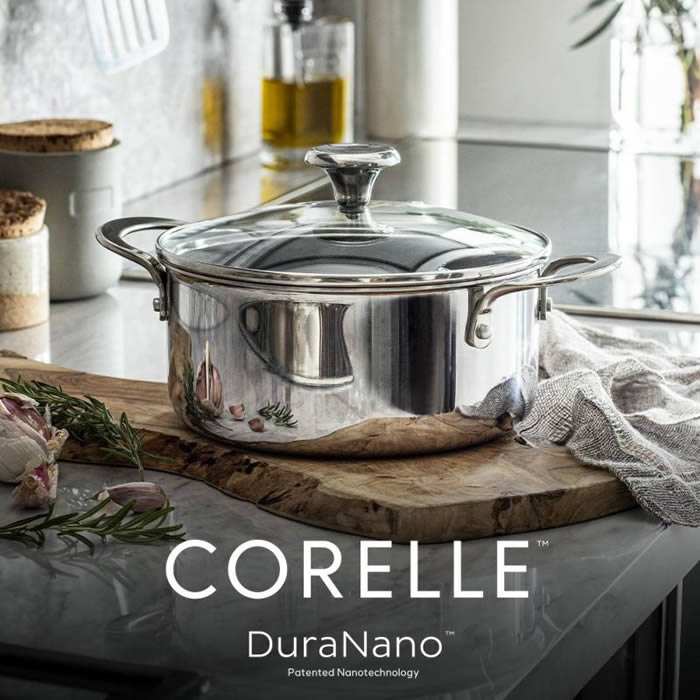 CORELLE コレール IH対応 キャセロール20cm G ふた付き CSC20SVWL ドウシシャ 【レビューで選べる特典】の画像