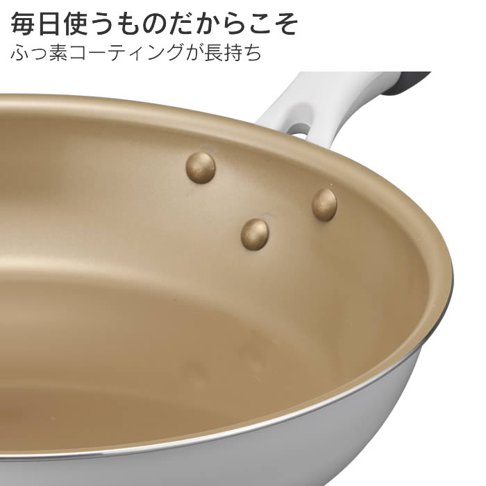 evercook エバークック ガス専用 軽量 フライパン 20cm 花柄グレー