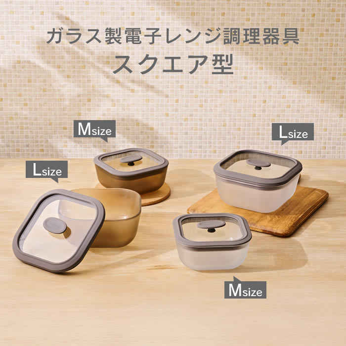 DOSHISHA evercook 電子レンジ調理 Lサイズ 6個 evercook エバークック ガラス製電子レンジ調理器具スクエア型Lサイズ