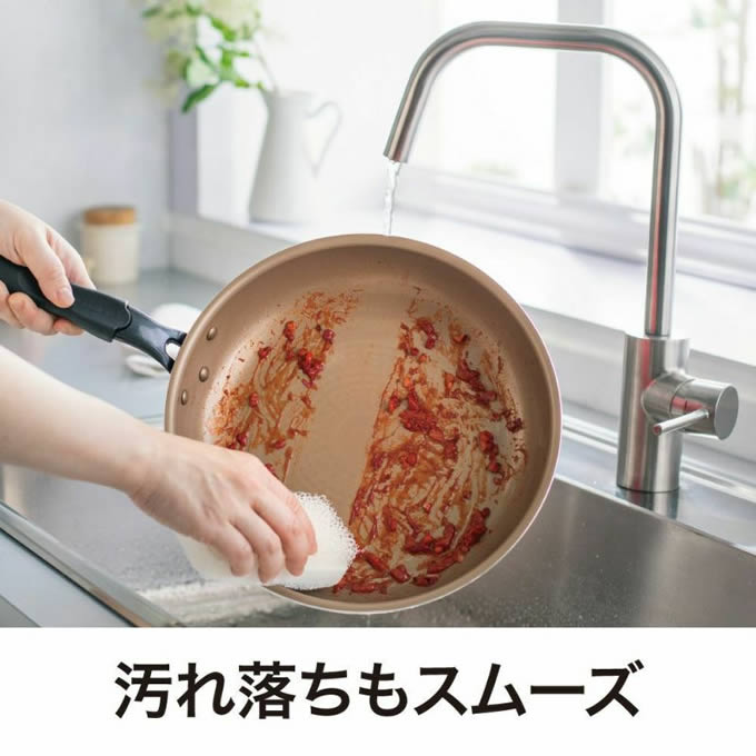 evercook エバークック フライパン28cm深型 IH対応 レッド 500日保証 EIDP28RD3 ドウシシャ 関連画像4